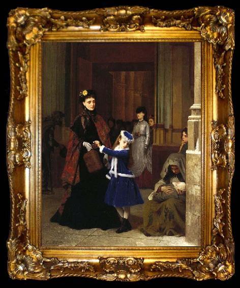 framed  Gustave Leonard de Jonghe Kind Heart, ta009-2